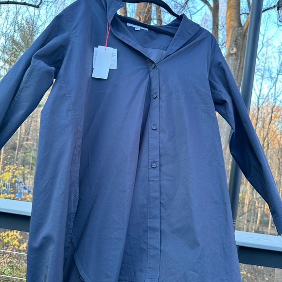 Ines de la Fressange x Uniqlo Navy Blue long tunic blouse, women’s Large - Picture 6 of 10